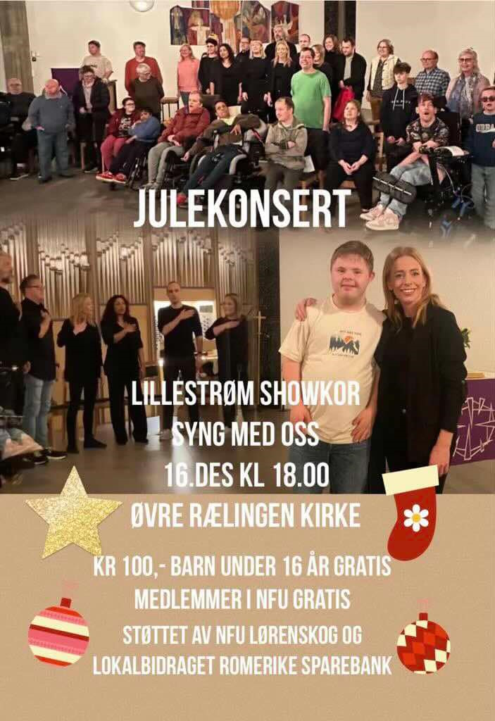 Julekonsert Lillestrøm Showkor og Syng med oss